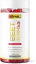 Gommies de betteraves biocarburant – Heart Healthy Energy & Antioxydant Support, source sûre de nitrates, 60 comtes, 2 gommies par service