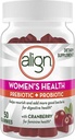 Alignez le supplément probiotique prébiotique des femmes Gummies, canneberge 50 Ct