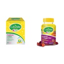 Culturelle Kids Probiotic + Fiber Packets (Age 3+) - 60 Compte et probiotique quotidien pour les enfants + Gommies de fibre veggie (Age 3+) - 30 Compte - Santé digestive et soutien immunitaire Berry Flavor avec une vitamine C