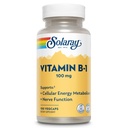 SOLARAY Vitamine B-1 100 mg de Métabolisme énergétique sain, peau, cerveau, coeur et système nerveux Soutien