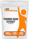 BulkSupplements.com Yohimbe Extrakt Pulver - Yohimbe Bark Extrakt - Kräuterergänzung, Glutenfrei, 450mg pro Servierung, 250g (8.8 oz) (Pack von 1)