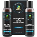 XIKEZAN Laver les barbes et revitaliser les barbes softener naturel Set w/Argan & Jojoba Huiles Lisse et renforce Noël Bas Stouffres Père Jour Cadeaux pour les hommes lui papa garçon ami mari
