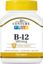 21ème siècle B-12 500 mcg Comprimés, 110-Conte (paquet de 2)