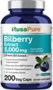 NusaPure Bilberry Extract 5 000mg 200 capsules végétariennes (non OGM, végétalien)