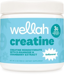 La créatine de Wellah pour les femmes (50 portions non aromatisées) - Monohydrate de créatine avec extrait de dandelion et canneberge