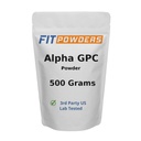 Poudre Alpha-GPC 500 Grams, Supplément Alpha GPC Choline, Vegan, Testé par une tierce partie, Pré-entraînement, Mémoire et Focus, avec Scoop