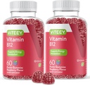 VITEEY Vitamine B12 Gommies - Soutien cognitif et énergie Gommies - Vegan, sans gélatine, sans gluten - 60 Compte