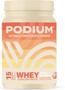 Podium Nutrition Whey Protein Powder, Vanilla Ice Cream, 22g Protein Per Serving with Digestive Enzymes, Whey Protein Isolate & Concentrate, Glutenfrei, Low Carb, Low Sugar & Soy Free, 15 Servings