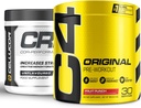 Cellucor Pre Workout & Creatine Bundle, C4 Poudre de pré-entraînement originale, punch de fruits, 30 portions + Cor Performance Poudre de créatine, 72 portions