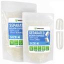 XPRS Nutra Gélatine Taille 4 Capsules séparées - 100 Nombre Effacer les petites capsules vides Séparées dans les sacs - Bouchons de pilules à bricolage - Taille 4 Gel Do-It-Youlf Vitamine et supplément Remplissage