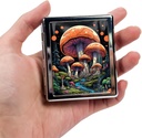 8-Kommentar Pille Box Organizer Tragbare und stilvolle Medizin Fall, Vielseitige Aufbewahrung für Medikamente - Ideale Reise Zubehör & Einzigartige Geschenkidee (Enchanted Mushroom Forest)