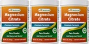 Meilleurs Citrate de magnésium naturels 1 livre (1 LB (paquet de 3))