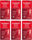 Globulo Rojo Eisen Supplement - Nahrungsergänzungsmittel Pillen mit hoher Potenz Eisen & B Vitamine, 60 Tabletten - 6 Packung