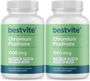 BESTVITE Picolinate de chrome 1000mcg (480 Capsules végétariennes) (240 x 2) - Pas de stéarate - Pas de phosphate de dicalcium - Vegan - Sans gluten - Non-OGM