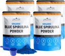 Bio Blue Spirulina Powder, 120 Portionen - 100% reine Superfood Blue-Green Algae, Natürliche Lebensmittel Färbung für Glattwaren & Protein Getränke - Non GMO, Gluten-Free, Vegan + USDA Zertifiziert, keine Fishy Smell