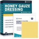 Honig Gauze Wund Dressing, 4" x 4" Manuka Honig Wound Care, Medizinische Grad Honig Bandagen für Wund Pflege, Honig Patch für schnellere Heilung von Burns, Abrasionen, Schnitte und Scalds (Pack von 10)