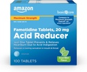 Basic Care Famotidin 20mg Cool Mint Tabletten, 100 Count, Weiß