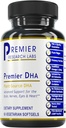 Premier Research Labs Premier DHA - Vegan DHA avec Omega 3 Acides gras, DHA à base d'algues pour les femmes et les hommes, supplément DHA naturel adapté aux légumes- 60 capsules de softgel végétariennes
