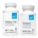 XYMOGEN NiaVasc 750 Libération prolongée Niacine (120 comprimés) + DioVasc Support pour des veines saines + Micocirculation (60 capsules)