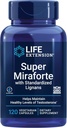 Extension de vie Super Miraforte avec Lignans standardisés, chrysine, racine nébuleuse, Muira puama, maca, zinc, Formule focalisée pour les avantages de testostérone, Végétarien, Sans gluten, Non-OGM, 120 Capsules