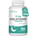 Melatonine 10 mg Comprimés – Libération rapide Aide naturelle au sommeil nocturne pour les adultes. (300 Nombre)
