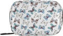 Naanle Blue Butterfly 7 Day Pill Case Organisateur de voyage avec sac à zip - Portable Weekly Case - Taille compacte pour le support de supplément de vitamine