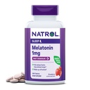 Natrol rapide Dissolve Melatonin 1 mg, Suppléments pour le sommeil reposant, Soutien du sommeil pour les adultes, 200 comprimés de mélatonine aromatisés aux fraises, jusqu'à un approvisionnement de 200 jours