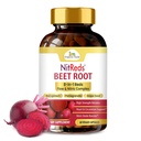 Supplément de flux et d'oxyde nitrique de la racine de betterave Veda biologique, 20:1 Extrait - Suppléments de nitrates à haute résistance avec Super Red Foods Beetroot, grenade, extrait d'épinards rouges, 60 Capsule