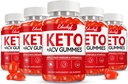 Keto ACV Gummie, Gluten & Sugar Free Apple Cider Essig Beilage für Herren & Frauen - 300 Gummie (1500 mg-5 Pack)