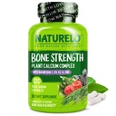 NATURELO Supplément au calcium - avec vitamine C, vitamine D3, K2 et zinc de magnésium de calcium pour la résistance aux os avec calcium 600mg - à base végétale, 120 Capsules végétariennes, sans OGM, sans soja et sans gluten