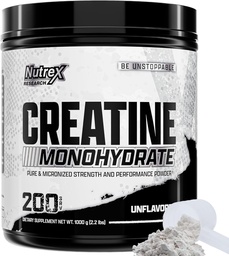 Nutrex Forschung Mikronisierte Kreatin Monohydrat-Pulver - 200 Portionen (1KG) Reine, entflammte Kreatin Monohydrat-Ergänzung für Muskelaufbau, Stärke und Leistung, 5G pro Serv (2.2lbs)