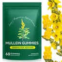 Mullein Gummies für Lung Detox, 2000mg Mullein Blatt Extrakt für Atem- und Verdauungshilfe, Bio Mullein Herb Supplement für Mucus Relief für Atemschutz, Immun, Vegan 60 Gummie