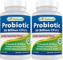 Meilleures naturelles Probiotique 10 souches 30 milliards de plateau Stable 120 Veggie Caps (120 comte (paquet de 2))