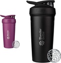MélangeurBottle 24-Ounce en acier inoxydable tasses Shaker avec fouet, prune et noir