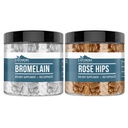 Éléments d'origine terrestre Rose HIPS & Bromelain Capsule Bundle (200 capsules chacune), Pure & Non dilué, Pas d'additifs