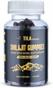Tila Organic Himalayan Shilajit Gels doux de résine - 60 Gummies, 600 mg- Supplément naturel pour les hommes et les femmes avec plus de 85 minéraux traces, acide fulvic et acide humique Vegan sans gluten