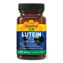 Country Life Lutein 20 mg Supplément - Certifié sans gluten - Eye Health Support with Lutein and Zeaxanthin - Réduit la souche oculaire des écrans - Pas de levure, maïs, blé, lait - 60 Softgels
