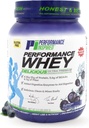 PERFORMANCE INSPIRED Nutrition WHEY Protein Powder – All Natural – Protein 25G – BCAA – Enzymes digestifs – Fiber Packed – Blueberry – 2lb