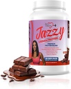Poudre de protéines véganes de jazz pour femmes (907 gm) Poudre de protéines de chocolat, mélange de protéines sans lactose et sans gluten, base végétale, nutrition pour stimuler l'énergie (28 portions) Adouci de stévia