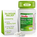 LABS TEMPORAIRE, INC. Timely Cétirizine HCl 10 Mg 365 Comprimés - 24 heures de soulagement de l'allergie de l'éternuement, du nez de runny, des yeux d'eau démangeaisons, de la gorge de démangeaison ou du nez
