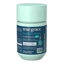 Vrai Grace Hommes 40+ Un supplément quotidien multivitamine fermenté minéraux, Adaptogènes organiques et champignons Immune d'équilibre corporel entier, Endurance, os et soutien cardiaque - Non-OGM - 30 comprimés végétaliens