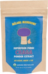 Chaga Extrakt Pulver von Malama, Organische Fruchtkörper Chaga Pilzpulver, Superfood Adaptogenic, unterstützt Immunsystem, Hautgesundheit und Fettigue, 100 Servierungen