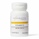Thérapeutiques intégratives Vitamine E - Supplément antioxydant pour le soutien de la santé cardiovasculaire* - Soutien cardiaque* - Sans lait et sans gluten - 60 softgels vitaminiques (60 portions)