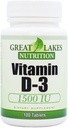 Vitamine D-3 avec une puissance élevée 1 500 UI (3 pack)