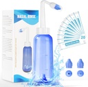 Neti Pot Sinus Rinse Bouteille - Nettoyant Nasal doux Nez de bouteille pour une pression efficace Irrigatio 300 ML avec 20 sachets de sel de lavage nasal
