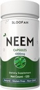 Neem Blatt Kapseln 1000mg Pulver | Azadirachta Indica Blatt Kräuterergänzung | Non-GMO, Glutenfrei | Keine künstlichen Zusatzstoffe | Traditionelle Kräuterformel (120 Graf (Pack von 1))
