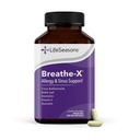 Breathe-X - Supplément antiallergique et sinuseux - Soutient les sinus et les désagréments nasaux - Non somnolence et action rapide - Quercétine, Bromelain, Citrus Bioflavonoïdes, Feuille de nébuleuse et vitamine C - 180 capsules