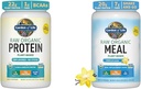 Garten des Lebens Bio Vegan Unflavored Protein Powder 22g Komplettanlage basiertes Rohprotein & Vegan Protein Pulver - Raw Organic Meal Replacement Shakes - Vanille - Pea Protein