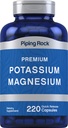 Piping Rock Kalium Magnesium Supplement | 220 Kapseln | Non-GMO, Gluten Free Premium Complex