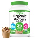 Orgain Organic Vegan Protein Powder, Iced Coffee - 21g Pflanzenprotein, 60mg Koffein, Low Net Carb, No Lactose Ingredients, No Added Sugar, Non-GMO, Für Shakes & Smoothies, 2.03 lb